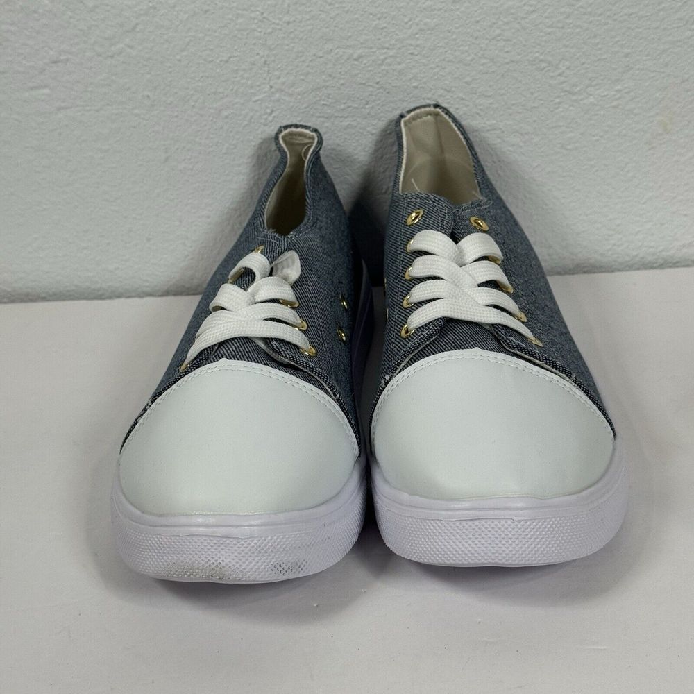 Womens Girls Casual‎ Canvas Pumps Trainers Lace Up Summer Size 9